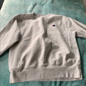 light grey champion crewneck